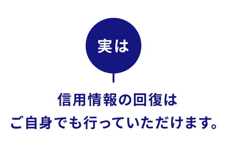 実は信用情報の回復はご自身でも行なっていただけます。