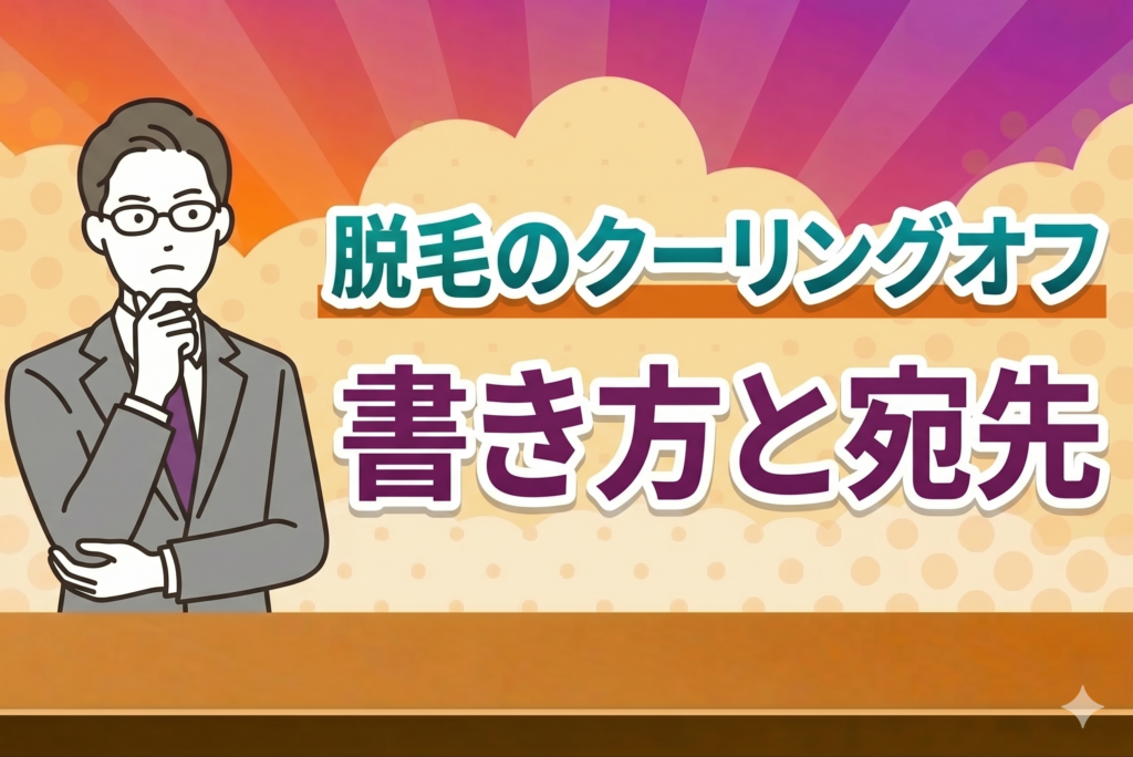 脱毛のクーリングオフのやり方｜メール・書面の書き方と宛先