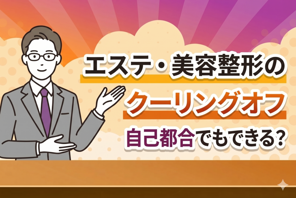 エステ・美容整形のクーリングオフ｜自己都合でもできる？