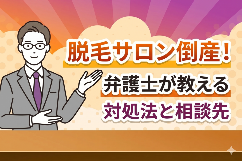 脱毛サロン倒産で返金は？弁護士が教える対処法と相談先