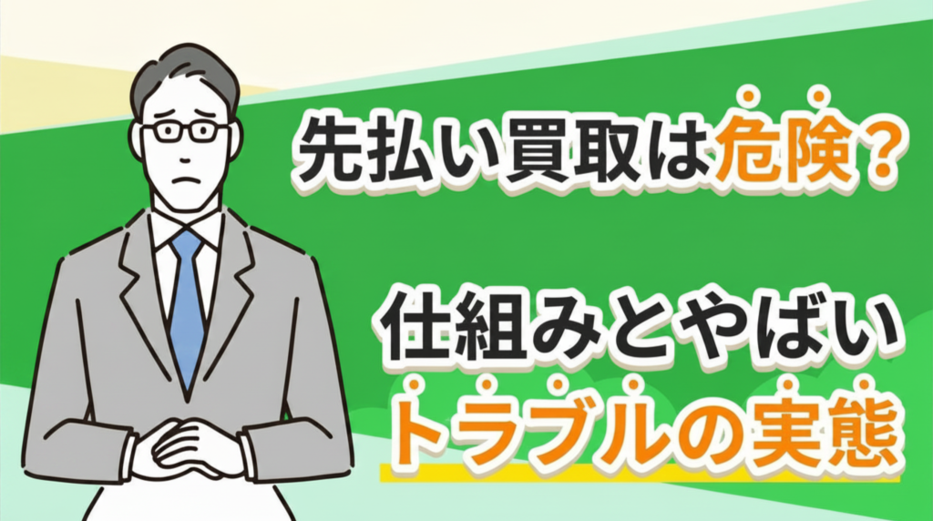 先払い買取は危険？仕組みとやばいトラブルの実態